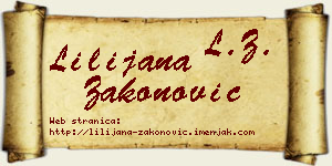 Lilijana Zakonović vizit kartica